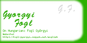 gyorgyi fogl business card