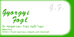 gyorgyi fogl business card